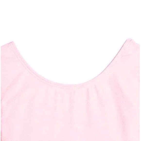 Danskin Childs Long Sleeve Leotard Petal Pink Scoop Neck Bodysuit Class Large - Picture 4 of 9